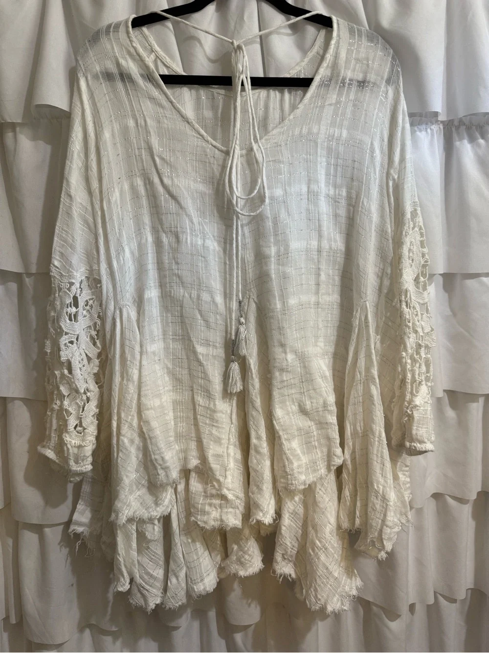 Free People white shores tunic- Boho Tunic